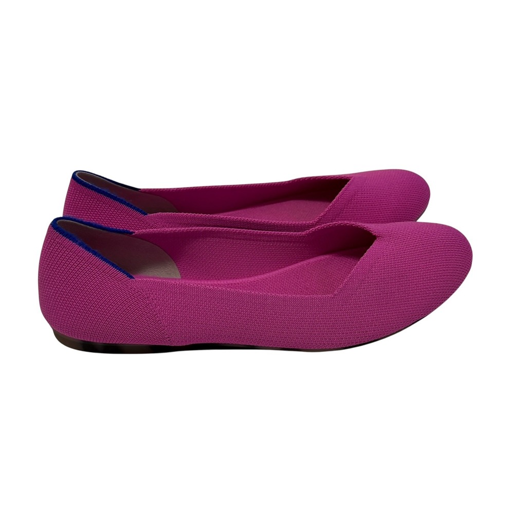 Rothy's The Flat Shoes Hot Pink Comfort Knit Round Toe Ballet Washable Women's 8